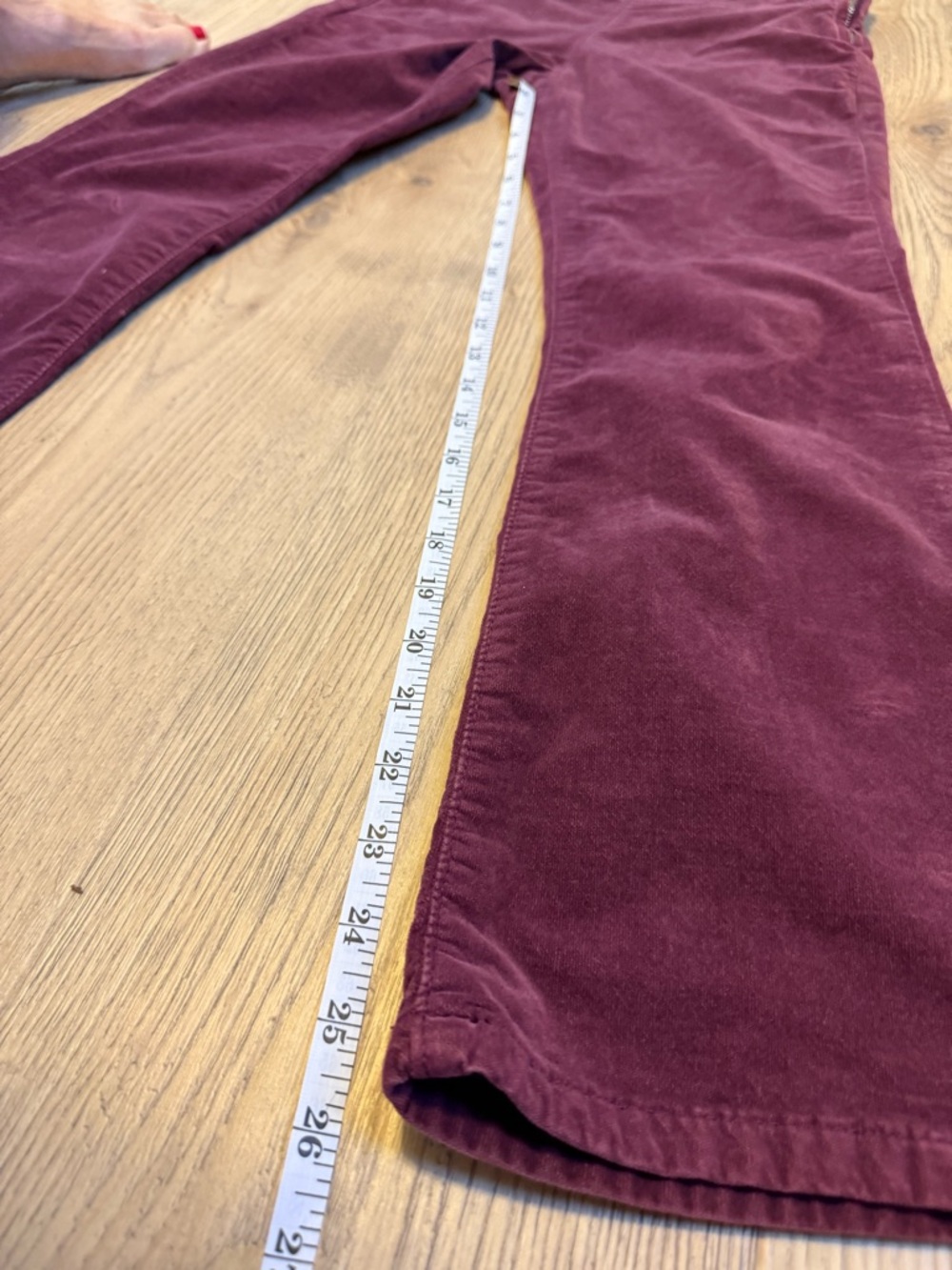 Free People Womens Wine Velvet Pants XS - Picture 10 of 10